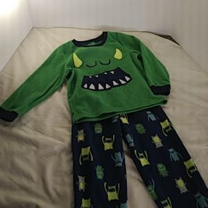 Carter's Fleece Sleeping Monster Pajamas set